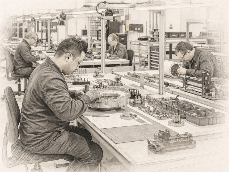 Conceptual aerospace component assembly workstations