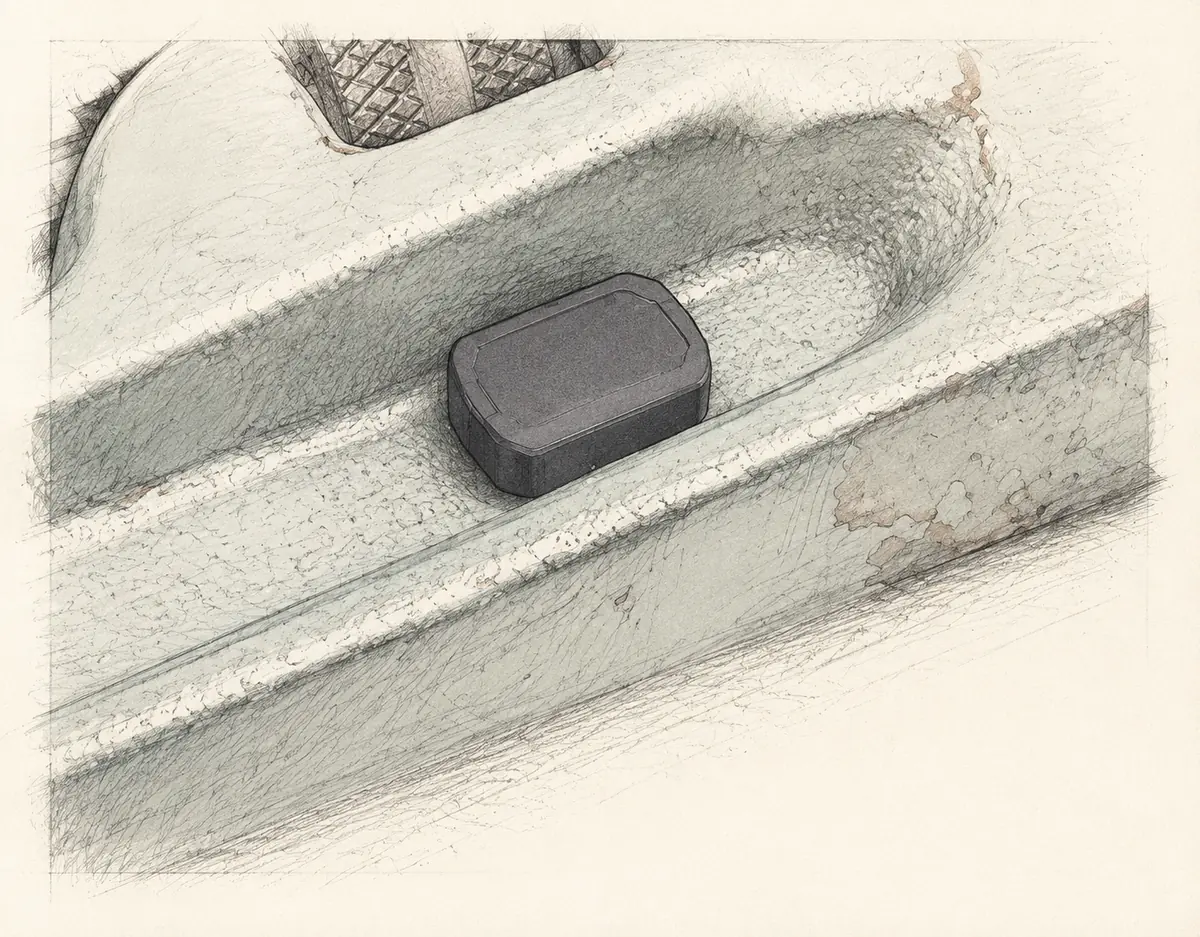 Specialty RFID tag mounted directly to a rugged industrial tool