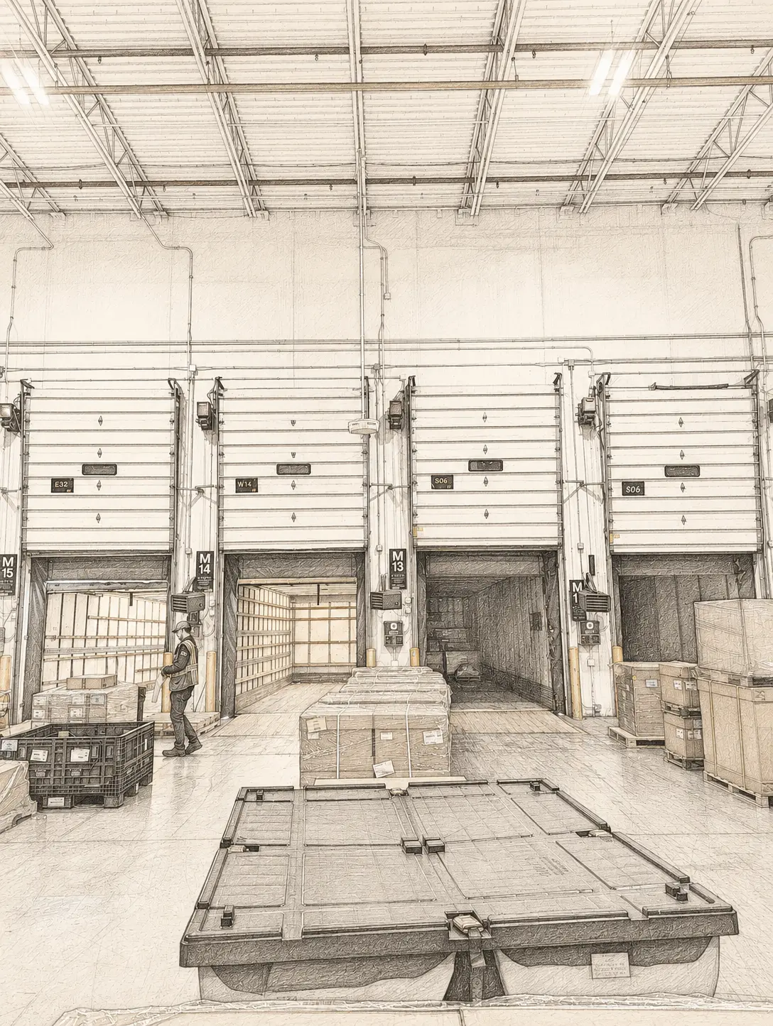 RFID dock door validation activity in a distribution facility