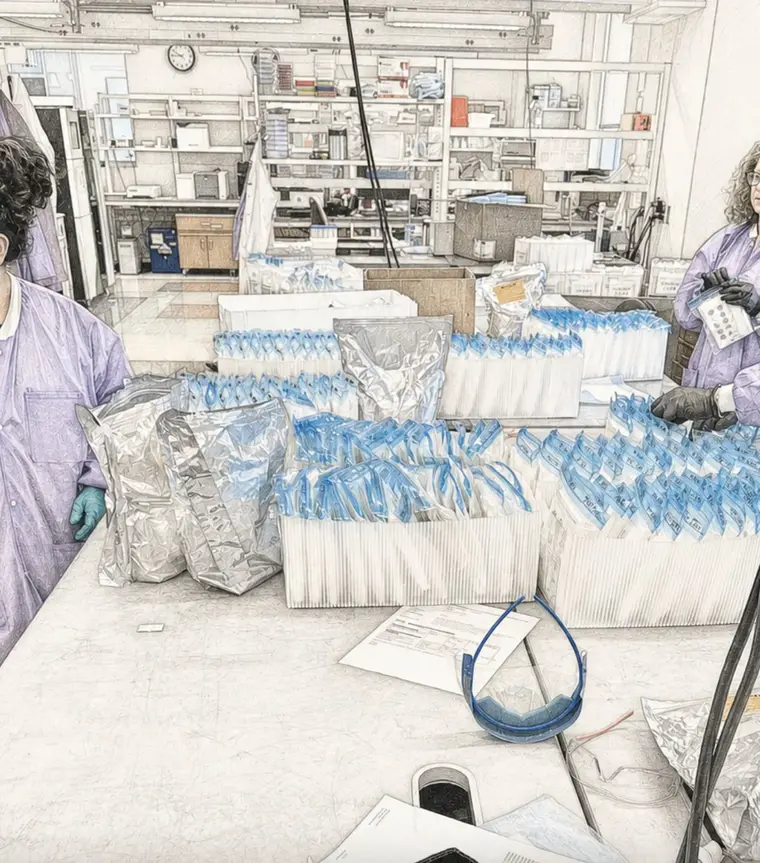 Sterile pharmaceutical packaging line with serialized product