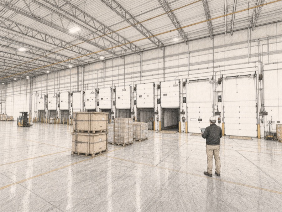 Approved alternate overhead RFID deployment across industrial dock doors