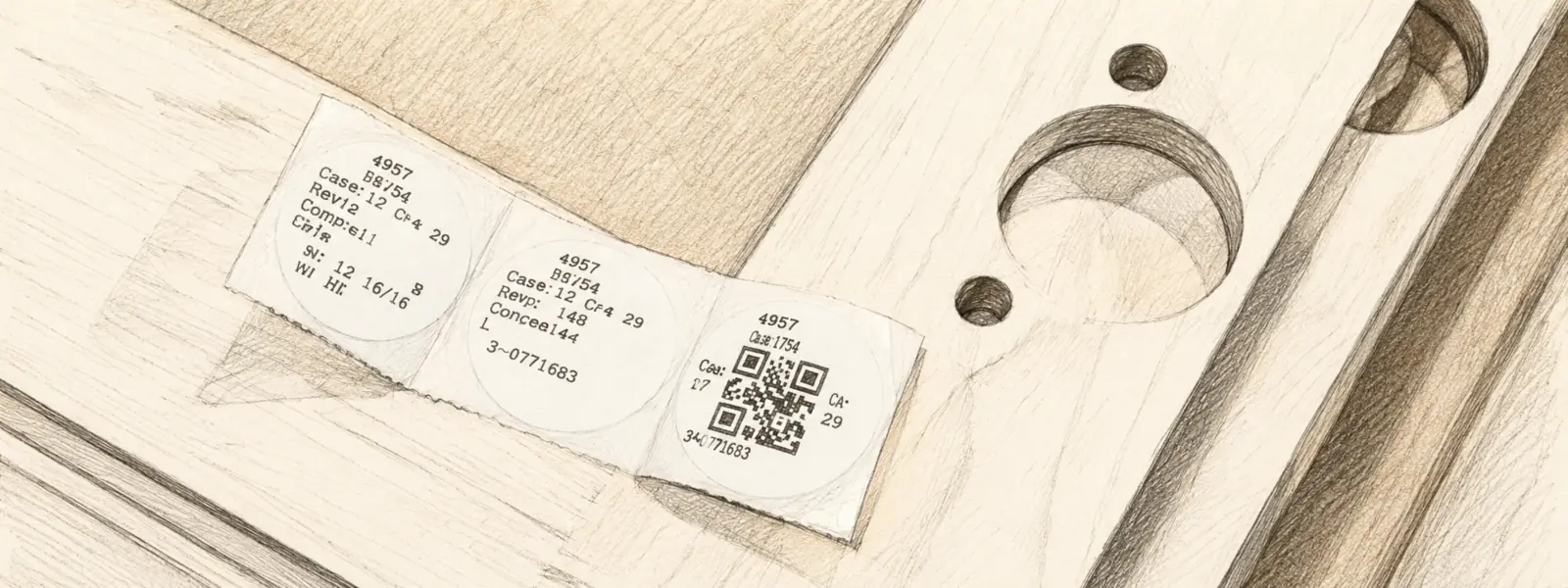 Serialized RFID labels and encoded identifiers applied to an industrial fixture